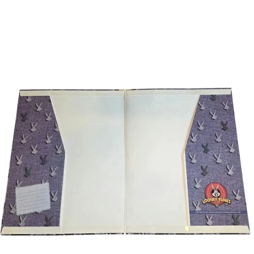 Vintage 1998 Stuart Hall Looney Toons Wile E. Coyote school folder